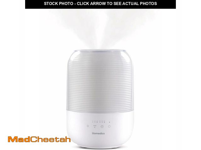 Lot 74-12633083 - Homedics Ultrasonic Cool Mist Humidifier, Top-Fill 3L Water Tank, Covers 395 sq. ft, 35-Hour Runtime...