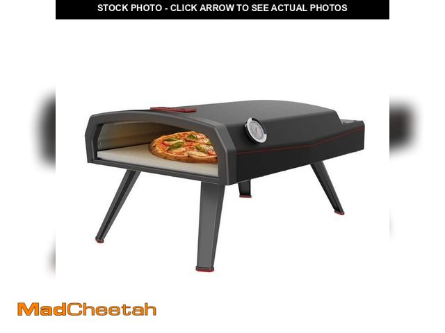 Lot 74-14467837 - Dyna-Glo 12 in. Portable Propane Gas Outdoor Pizza Oven in Black with Case, Pizza Peel and Pizza Cut...