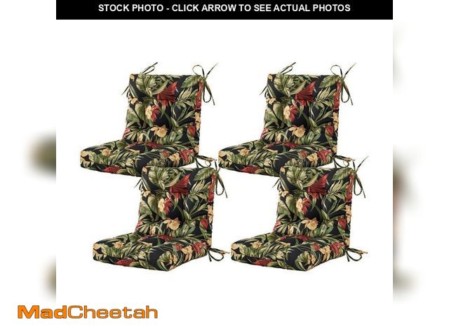 Lot 74-14291071 - Seat/Back Outdoor Chair Cushion Patio Cushion Tie Tufted Replacement for Patio Furniture 20 in. x20 ...