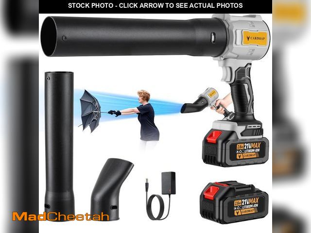 Lot 74-12435522 - Electric Cordless Leaf Blower - 300000RPM Handheld Leaf Blower - 21V*2 Pcs Batteries and Charger Inc...
