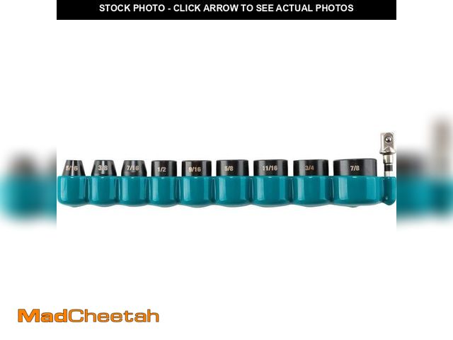 Lot 74-14435045 - Makita Impact XPS 10 Piece 3/8 in. Drive 6-Point SAE Impact Socket Set w/ Standard Socket Adapter - ...