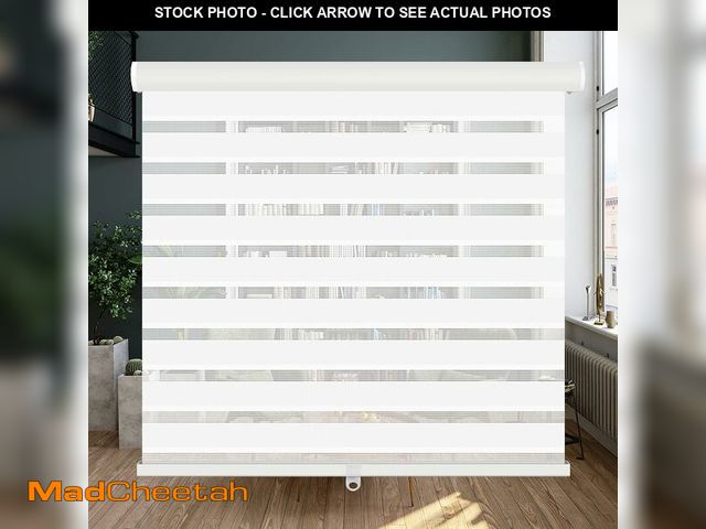 Lot 74-14315993 - LUCKUP Cordless Zebra Blinds Roller Shades for Window-Dual Layer Sheer Blinds Light Control with Val...