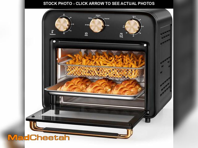 Lot 74-14087015 - TINANA 5-in-1 Air Fryer Toaster Oven Countertop, 1300W 17 Qt, 4-Slice Convection Ovens Combo, Oil-Le...