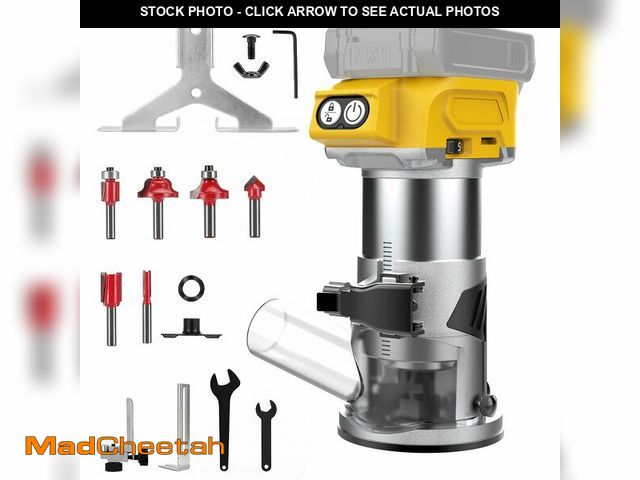 Lot 74-14146186 - Cordless Router Compatible with DeWalt 20V Battery(No Battery) 600W Brushless Wood Router, 5-Speed C...