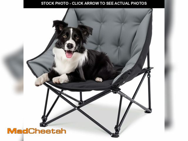 Lot 74-13563647 - AceOrbit Padded Portable Dog Camping Chairs, Folding Dog Chair Bed for Outdoor, Supports 200 Lbs, He...