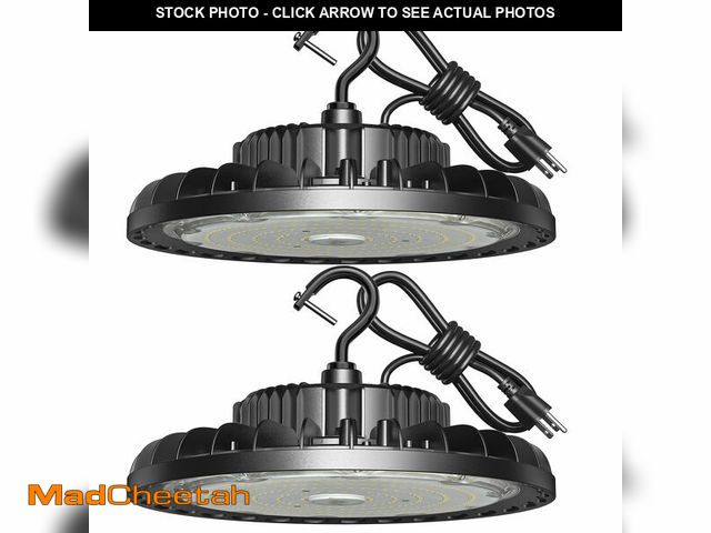 Lot 74-13571330 - LED High Bay Light 150W 21000LM 5000K, LED Shop Lights for Garage Super Bright with 110-277V US Plug...