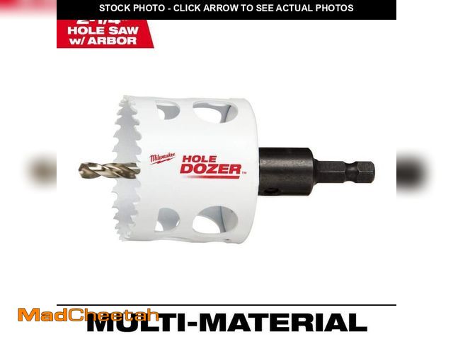 Lot 74-12795392 - Milwaukee 2-1/4 in. HOLE DOZER Bi-Metal Hole Saw with 3/8 in. Arbor and Pilot Bit - USED