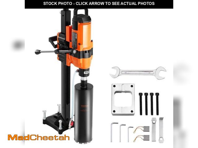 Lot 74-14244641 - VEVOR Core Drill Machine, 0.8 in.-11.8 in. Drilling Diameter Diamond Core Drill Rig with Stand, Core...