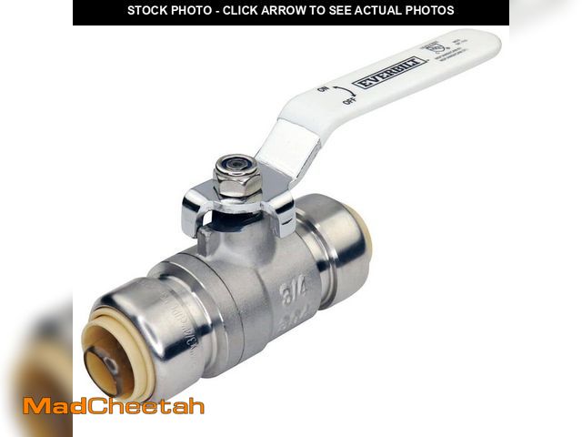 Lot 74-14222803 - Everbilt 3/4 in. Push-To-Connect x 3/4 in. Push-To-Connect Stainless Steel Ball Valve - UNUSED