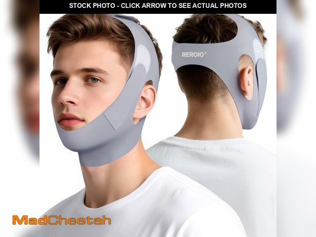 Lot 74-13777026 - REROIO Chin Strap for Sleeping with 4-Side Adjustment, Anti Snoring Chin Strap Elasticity for Adults...