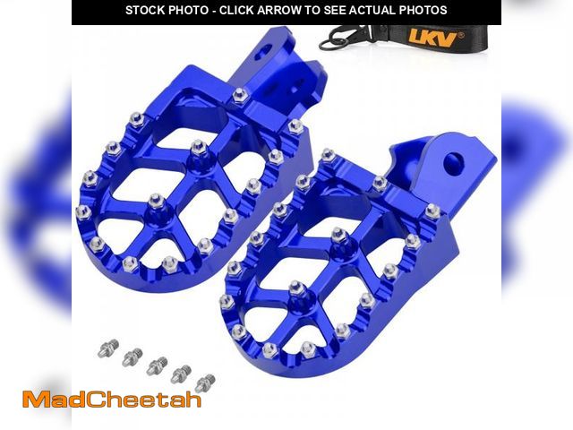 Lot 74-12309511 - LKV CNC Dirt Bike Foot Pegs Motorcycle Footpegs Pedals Rests Blue Compatible with Sur Ron light Bee ...