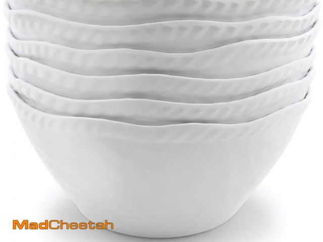 Lot 74-12328312 - KX-WARE Melamine Cereal Bowls Set - 28 oz/6 inch 100% Melamine Soup/Salad Bowls | set of 6, White | ...