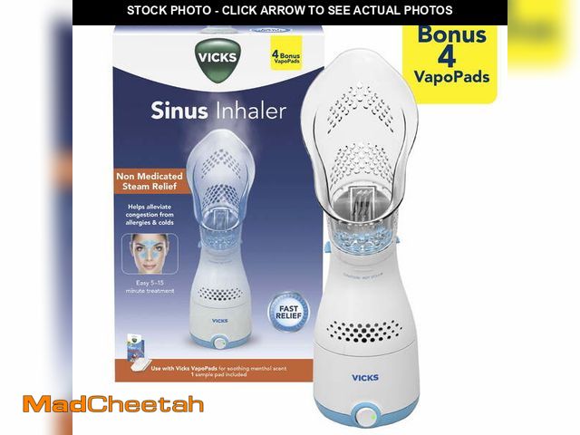 Lot 74-12860394 - Steam Sinus Inhaler, White, Model VIH200(MISSING PADS)  - UNUSED