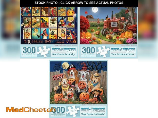 Lot 74-12970015 - Bits and Pieces - Value Set of (3) 300 Piece Jigsaw Puzzles for Adults - Each Puzzle Measures 18" x ...