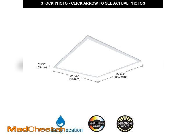 Lot 74-14440244 - 2 ft. x 2 ft. Adjustable Lumens 4100/3600/2600, Integrated LED Panel Light, Adjustable CCT 3500K/400...