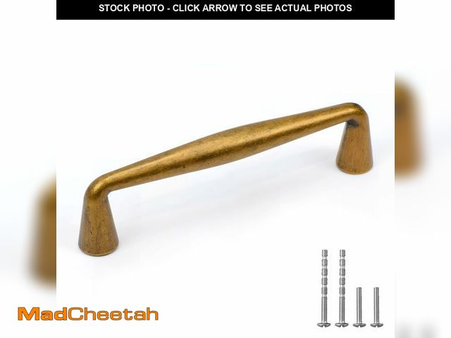 Lot 74-13550509 - YAGU 10 Pack Top Antique Brass Kitchen Cabinet Pulls 3 Inch(76mm) Hole Center Solid Vintage Bronze D...