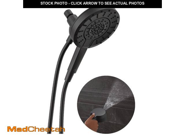 Lot 74-14593281 - Delta In2ition ProClean 5-Spray Wall Mount Dual Fixed and Handheld Shower Head in Matte Black 75546B...