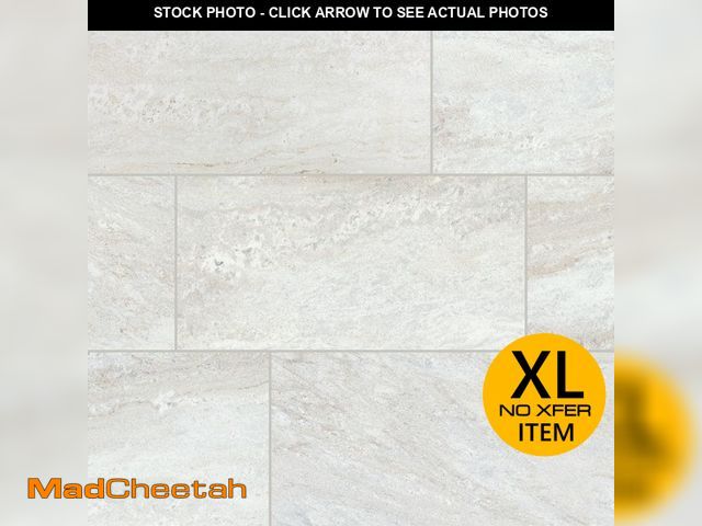 Lot 74-12775972 - Daltile Sanbristol White Marvel 24 in. x 48 in. Matte Color Body Porcelain Stone Look Floor and Wall...