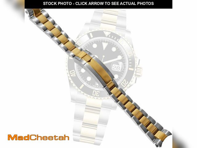 Lot 74-14381250 - hengfento2 Oyster Watch Band Replacement For Rolex Datejust Submariner Deepsea 116660 21Mm (Shiny Ce...