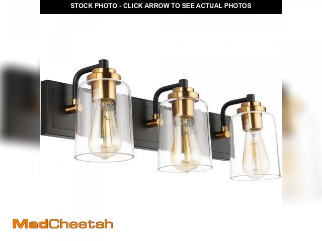 Lot 74-12417693 - SOLFART Bathroom Vanity Light 3-Light Light fixtures for Bathroom Above Mirror Vintage Lights fixtur...