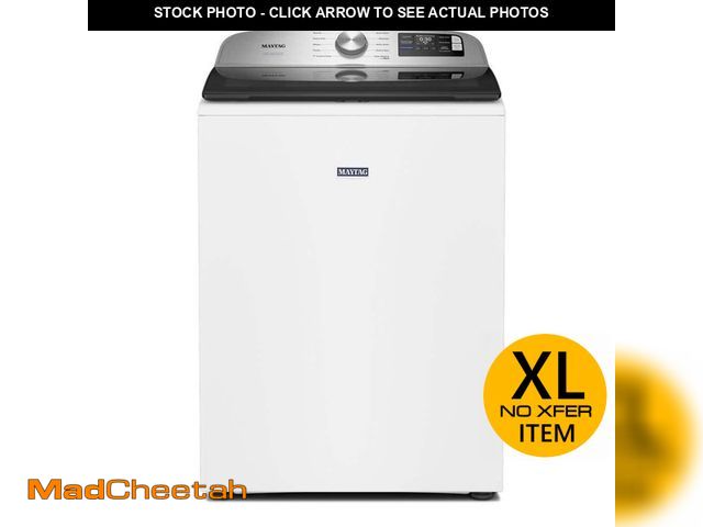 Lot 74-12901054 - Maytag 5.3 cu. ft. Top Load Washer in White with Extra Power Option and Smart Appliance - UNUSED