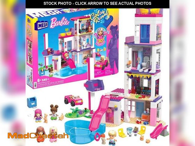 Lot 74-12475211 - MEGA Barbie Color Reveal Building Toys Set, DreamHouse with 545 Pieces, 5 Micro-Dolls, 6 Pets and Ac...