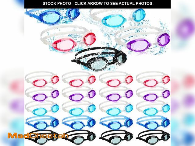 Lot 74-12439033 - Macarrie 30 Pcs Kids Swim Goggles Bulk Child Swimming Goggles Gifts for Boys Girls Toddler Pool Surf...