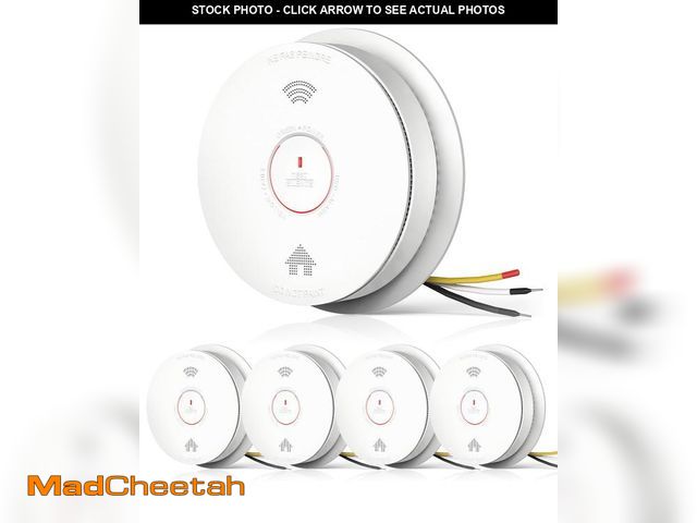 Lot 74-12120979 - SITERWELL Hardwired Interconnected Smoke Detector Carbon Monoxide Detector Combo with 2 AA Batteries...
