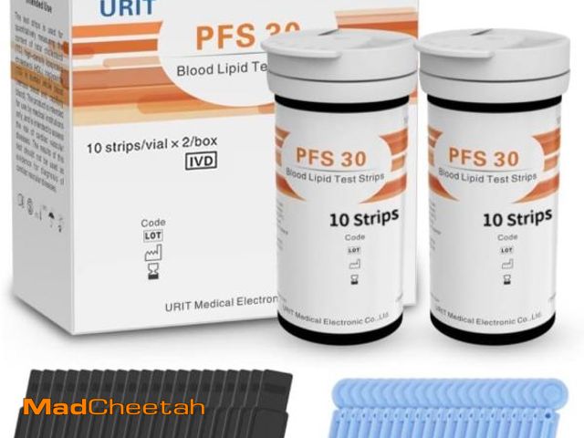 Lot 74-12204514 - 20ea x Profile Five-in-One Lipid Test Strips, Cholesterol Test Strips for Home Use,(20 Test Strips I...
