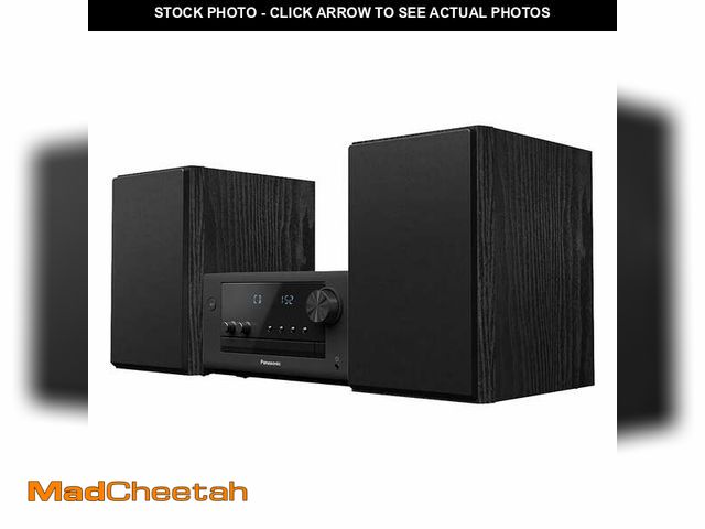 Lot 74-14329411 - Panasonic Bluetooth Compact Home Stereo System with 2-Way Speakers, Amp, CD Player, Radio, and Remot...