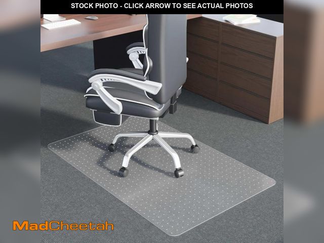 Lot 74-12148945 - 100pointONE Office Chair Mat for Low Pile Carpet, Clear Desk Chair Mat for Carpeted Floors, Sturdy O...