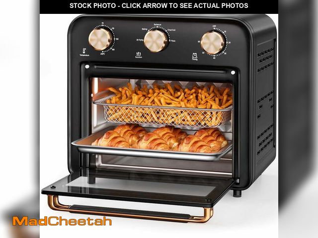 Lot 74-13060813 - TINANA 5-in-1 Air Fryer Toaster Oven Countertop, 1300W 17 Qt, 4-Slice Convection Ovens Combo, Oil-Le...