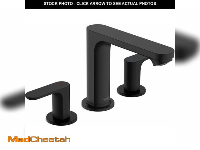 Lot 74-13733770 - hansgrohe Rebris S Widespread Double-Handle 3-Hole Bathroom Sink Faucet in Matte Black, 72530671 - U...