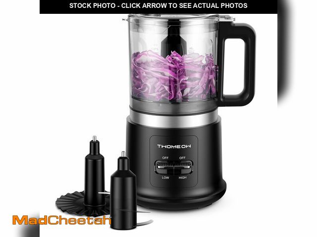 Lot 74-12718200 - TWOMEOW Food Chopper, 4 Cup Fast Food Processor, Electric Meat Grinder with 2 Speed, 4 Stainless Ste...