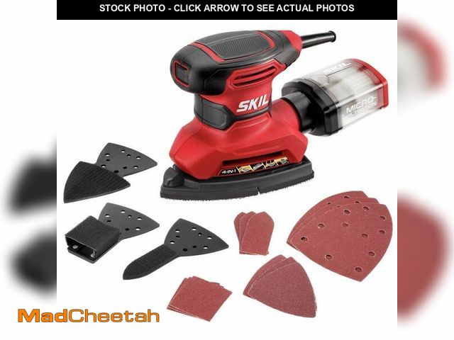 Lot 74-14213528 - SKIL Corded Multi-Function Detail Sander with Micro-Filter Dust Box 3 Additional Attachments &amp; 1...