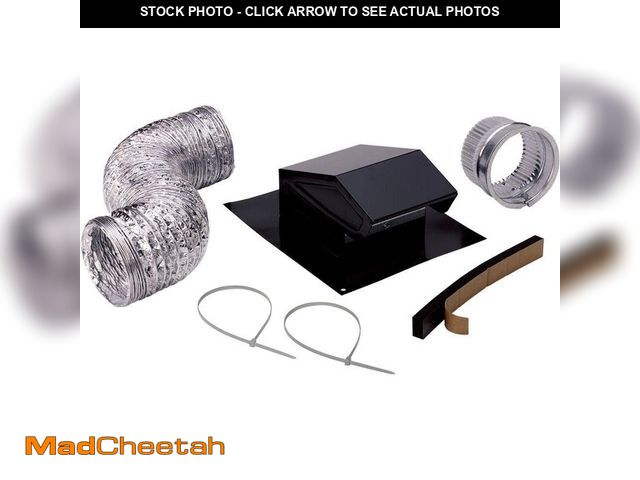 Lot 74-14357024 - Broan-NuTone 3 in. to 4 in. Roof Vent Kit for Round Duct Steel in Black - UNUSED