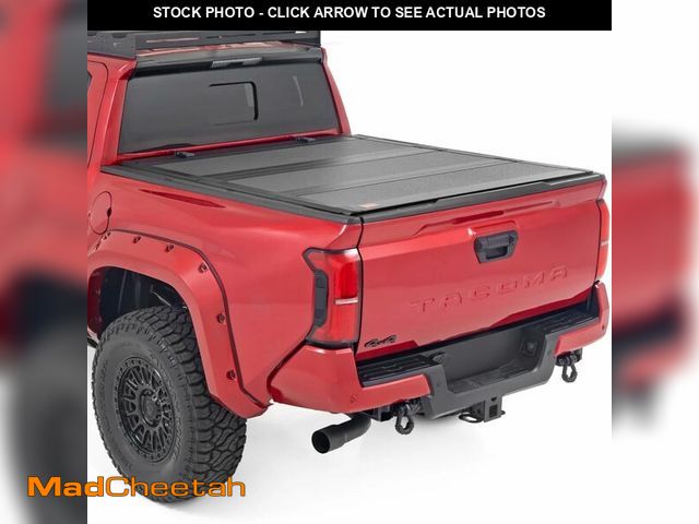 Lot 74-12895194 - Rough Country Hard Tri-Fold Truck Bed Tonneau Cover for Toyota Tacoma (2024-2025) - Aluminum Flip-Up...