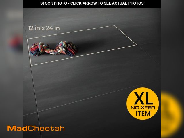 Lot 74-13690863 - 3-Cases-Ray Black Matte 12 in. x 24 in. Concrete Look Porcelain Floor and Wall Tile (15.50 sq. ft./C...