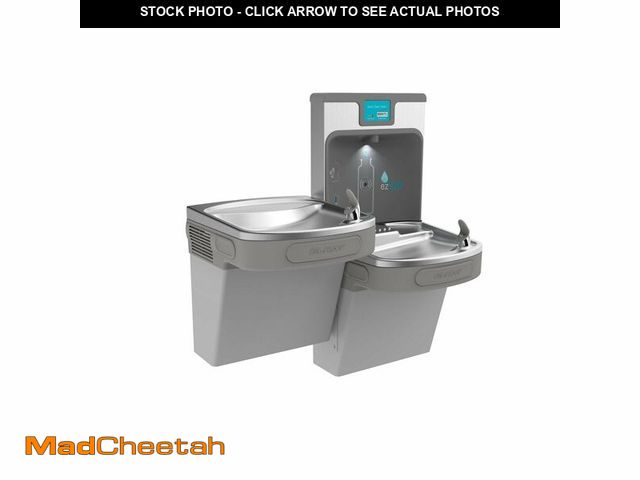 Lot 74-12762941 - Elkay LZSTL8WSLP Enhanced Bottle Filler &amp; Bi-Level ADA Cooler Refrigerated Light Gray Granite Hi...