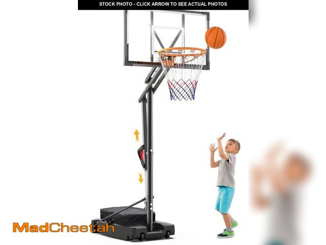 Lot 74-12107352 - FirstAsk 33" Portable Basketball Hoop 3.9-8.5 ft Adjustable HDPE Backboard Kids Outdoor Indoor Court...