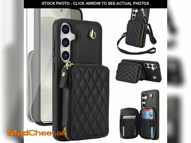 Lot 74-13622070 - Asuwish Phone Case for Samsung Galaxy S25 5G Wallet Cell Cover with Tempered Glass Screen Protector ...