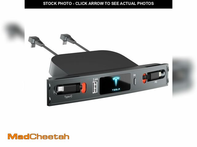 Lot 74-12706392 - Tesla USB Hub for 2021 2022 2023 Tesla Model 3 Model Y, Multi-Port Retractable Hub Docking Station w...