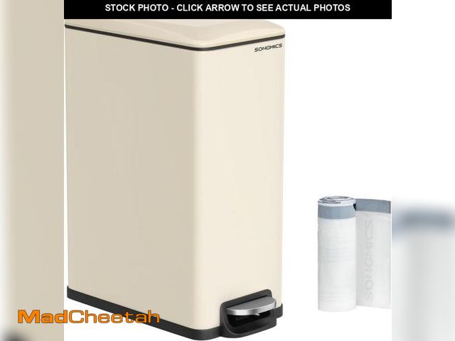 Lot 74-12400124 - SONGMICS Slim Trash Can, 13-Gallon (50 L) Garbage Can for Narrow Spaces with Soft-Close Lid, Inner B...