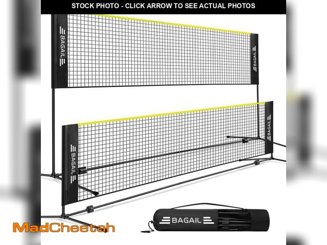 Lot 74-12540694 - (MISSING HARDWARE) BAGAIL Badminton Net, Foldable Sports Net 10 FT/ 14 FT/ 17 FT Wide, Height Adjust...