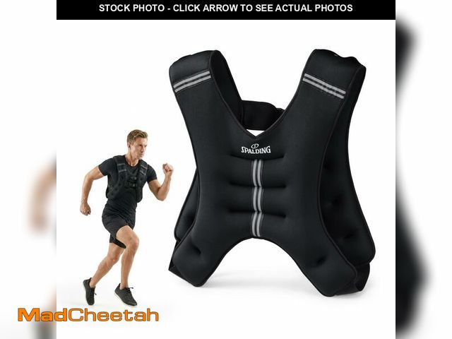 Lot 74-14481081 - Spalding - Weighted Vest 20 lb, Adjustable Neoprene Weight Vest for Running, Walking, Cardio, Streng...