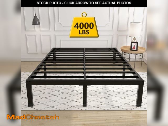 Lot 74-12785755 - yookare 14 Inch 4000lbs Heavy Duty Support Basic Bed Frame/Mattress Foundation/Box Spring Replacemen...
