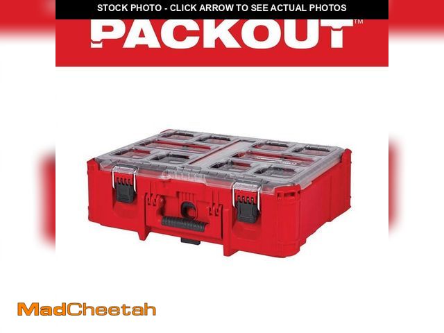 Lot 74-13795824 - Milwaukee PACKOUT 20 in. Deep Small Parts Organizer with 6 Compartments and Quick Adjust Dividers - ...
