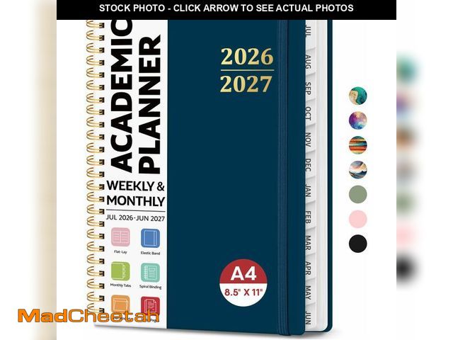 Lot 74-14144103 - 8.5" x 11" Academic Planner 2026-2027, Weekly &amp; Monthly Calendar Planner Book, July 2026 Ã¢â¬â...