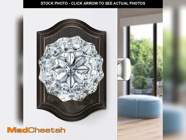 Lot 74-14207132 - Calzibeno Passage Glass Door Knobs, Oil Rubbed Bronze Crystal Door Knobs, Antique Glass Crystal Door...
