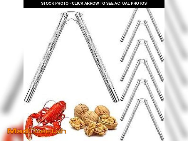 Lot 74-12126443 - Artcome 6-Piece Stainless Steel Nut Cracker Set - UNUSED